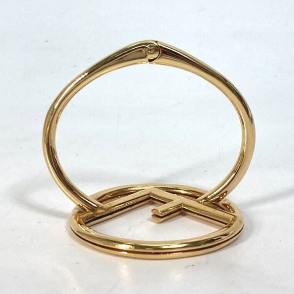 Auth FENDI FF Bracelet accessories Bangle Gold Plated Gold - Picture 2 of 6